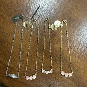 🆕 4 Gold & Silver Color Ankle Bracelets